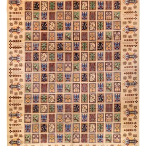 Afghansk teppe - 400 x 295 cm - beige