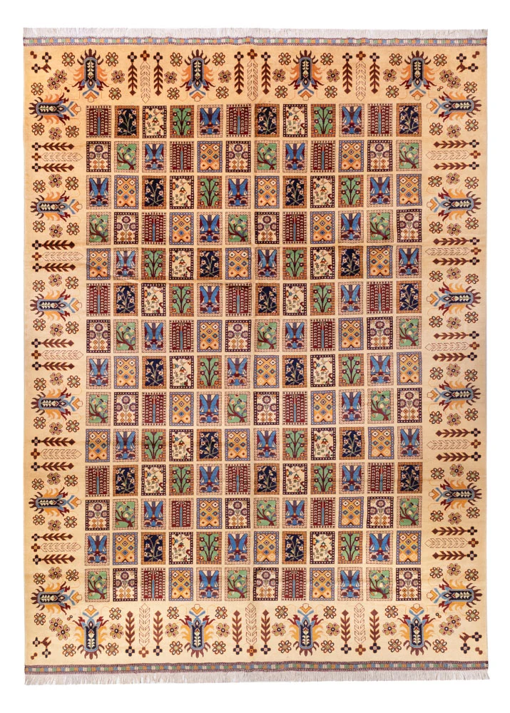 Afghansk teppe - 400 x 295 cm - beige