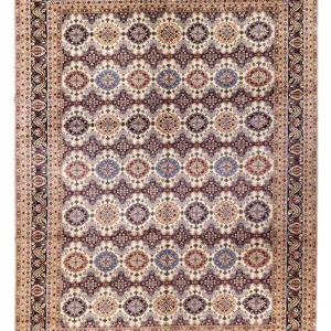 Afghansk teppe - 405 x 295 cm - lys beige