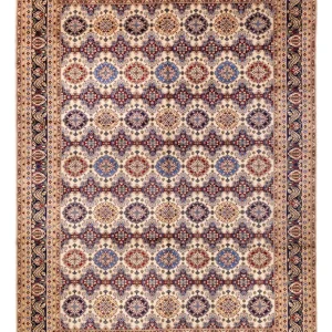 Afghansk teppe - 406 x 295 cm - lys beige