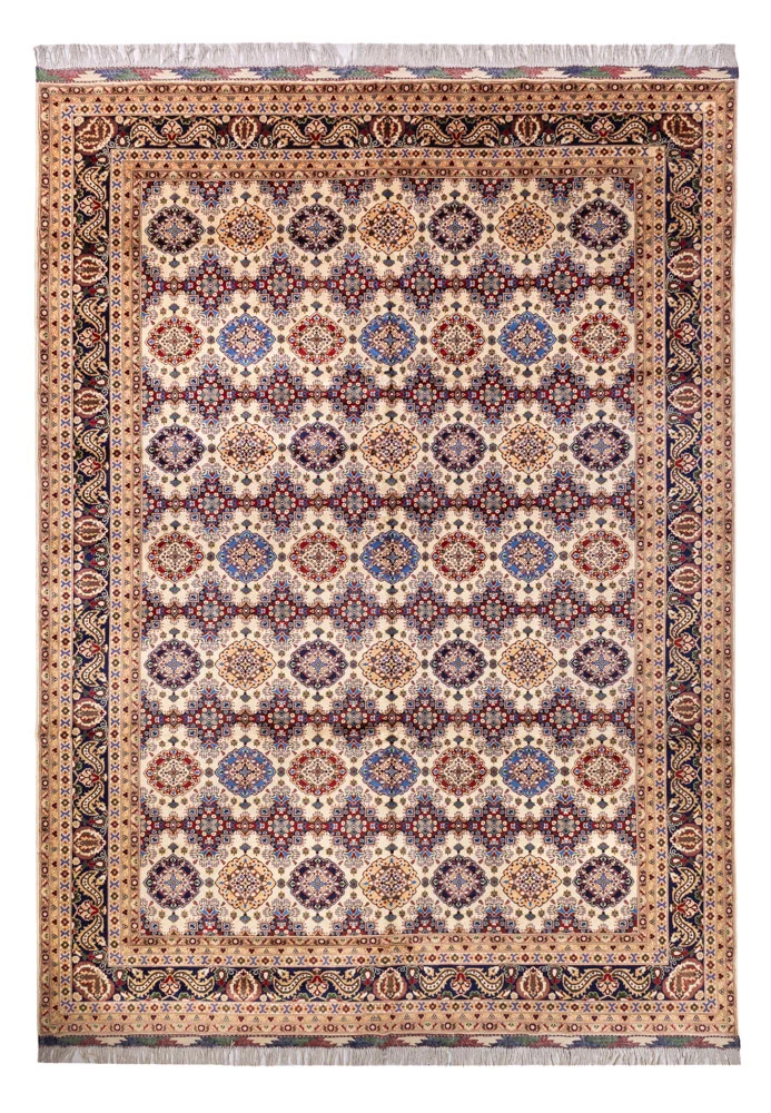 Afghansk teppe - 406 x 295 cm - lys beige