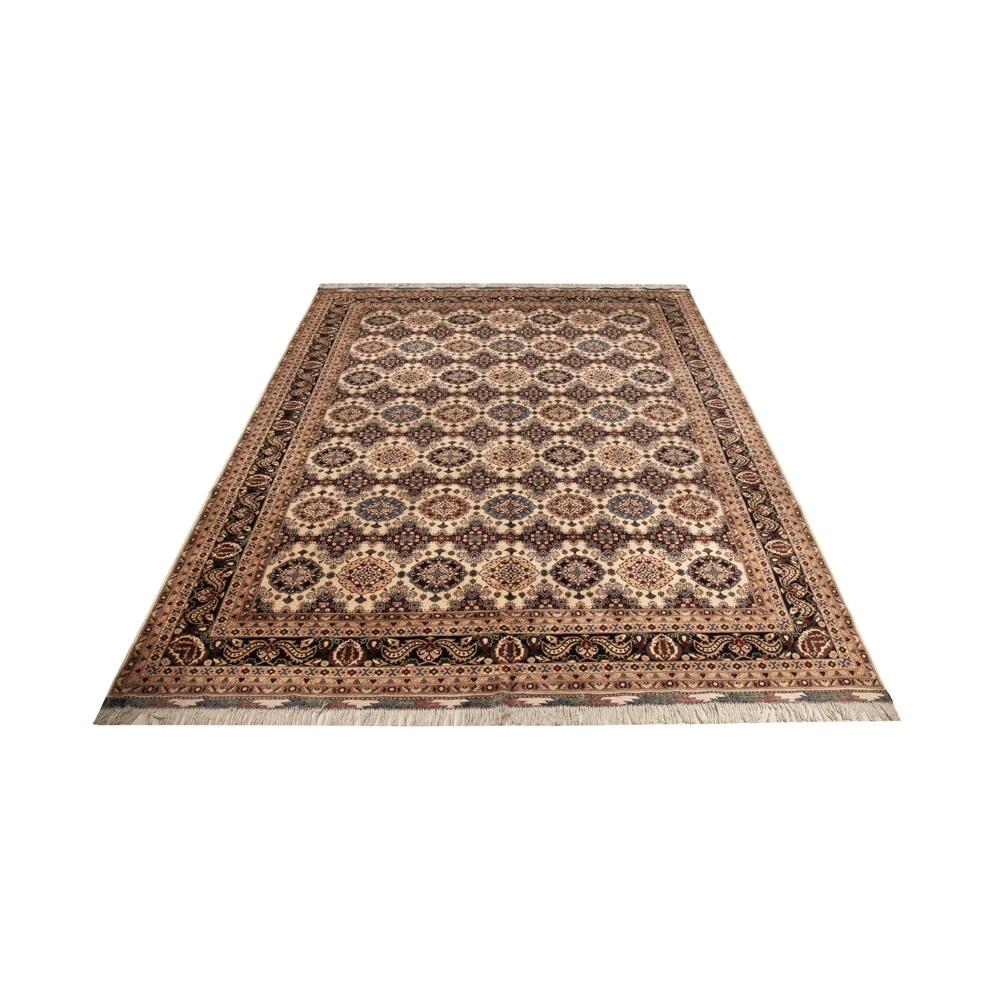 Afghansk teppe - 406 x 295 cm - lys beige