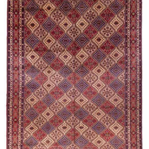 Afghansk teppe - 410 x 300 cm - mørk beige