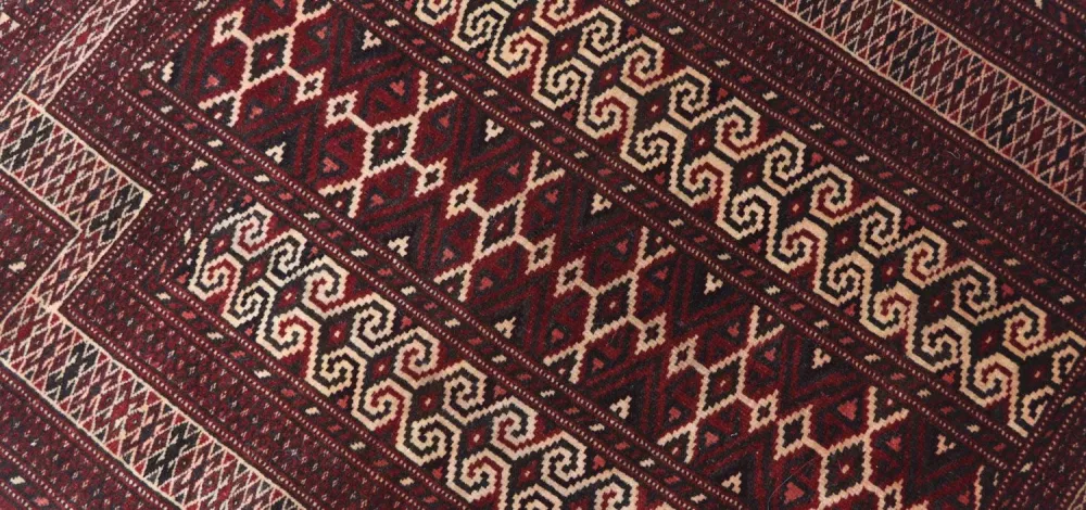 Afghansk teppe - Bukhara - 120 x 90 cm - mørk rød