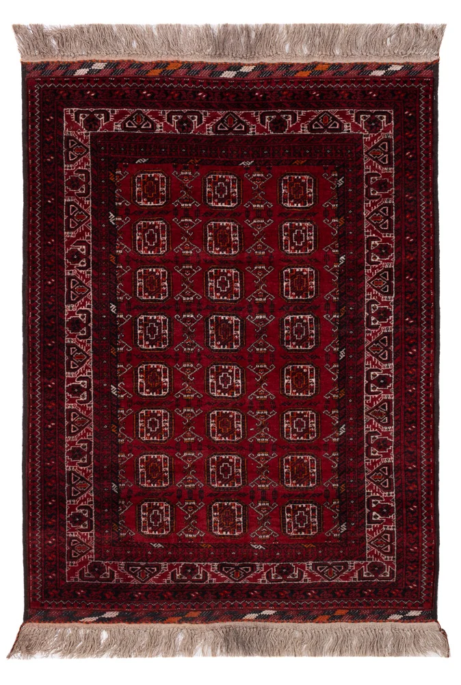 Afghansk teppe - Bukhara - 140 x 102 cm - mørk rød