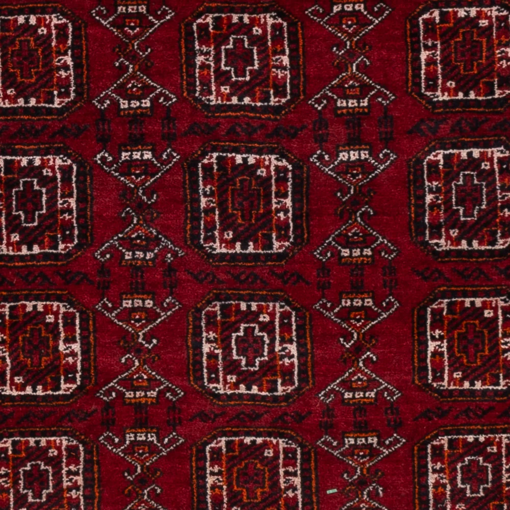 Afghansk teppe - Bukhara - 140 x 102 cm - mørk rød