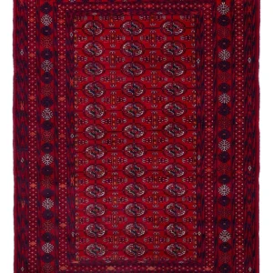 Afghansk teppe - Bukhara - 189 x 133 cm - mørk rød