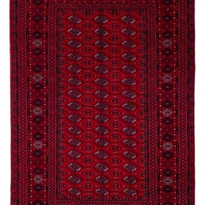 Afghansk teppe - Bukhara - 194 x 133 cm - mørk rød