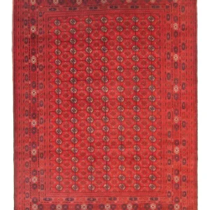 Afghansk teppe - Bukhara - 288 x 202 cm - mørk rød