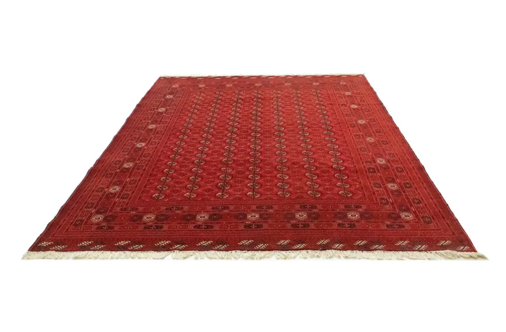 Afghansk teppe - Bukhara - 288 x 202 cm - mørk rød