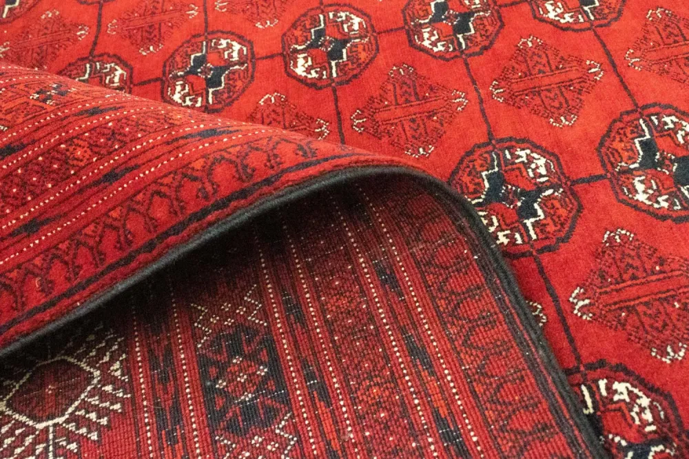 Afghansk teppe - Bukhara - 294 x 203 cm - mørk rød