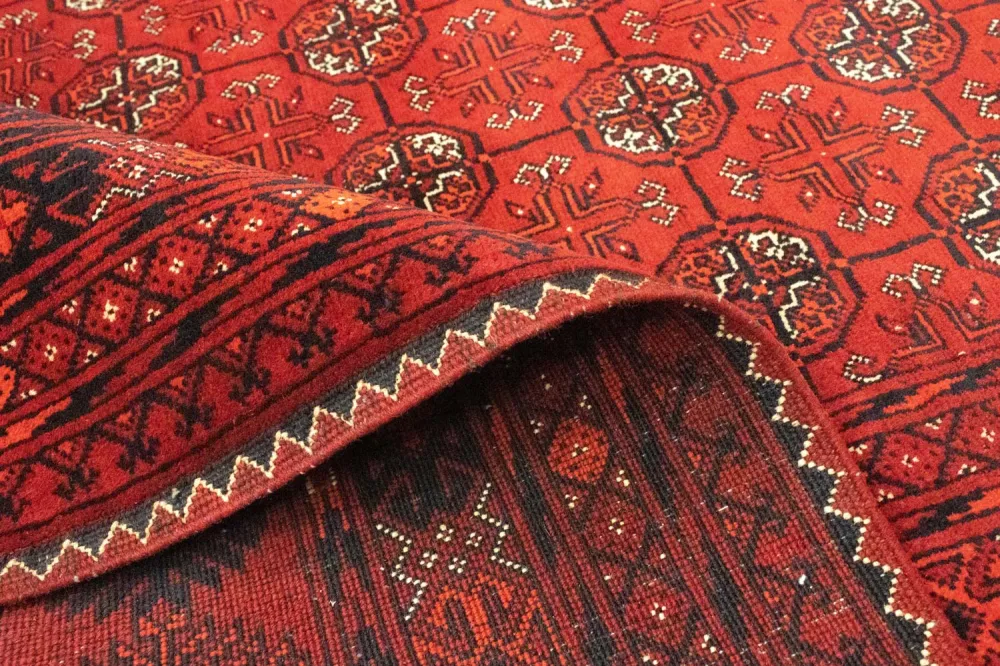 Afghansk teppe - Bukhara - 295 x 199 cm - mørk rød
