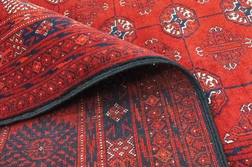 Afghansk teppe - Bukhara - 297 x 198 cm - mørk rød