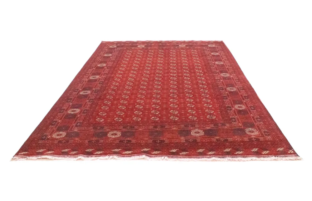 Afghansk teppe - Bukhara - 297 x 198 cm - mørk rød