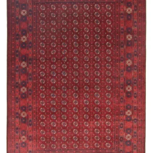 Afghansk teppe - Bukhara - 301 x 196 cm - mørk rød