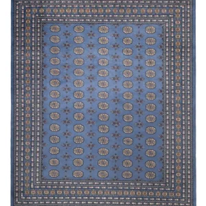 Afghansk teppe - Bukhara - 305 x 249 cm - blå