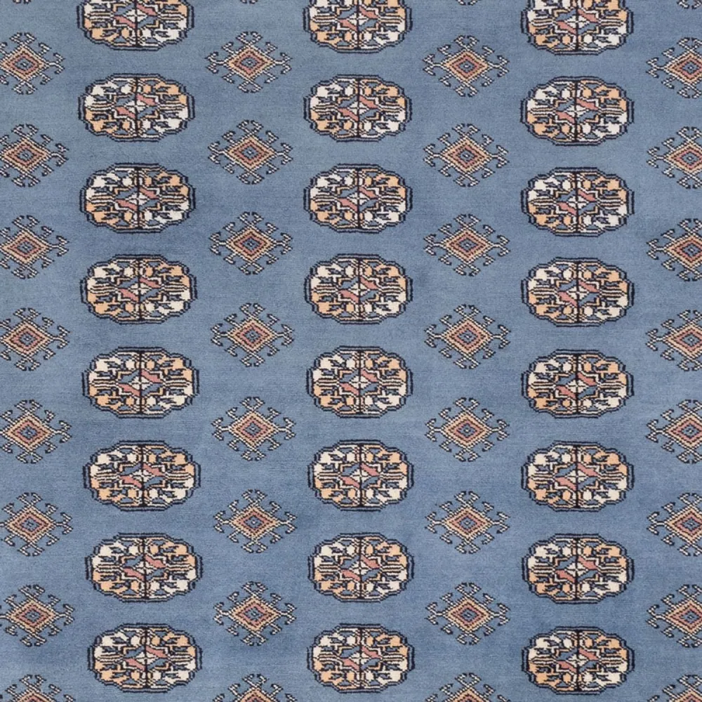 Afghansk teppe - Bukhara - 305 x 249 cm - lyseblå