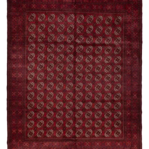 Afghansk teppe - Bukhara - 334 x 252 cm - mørk rød