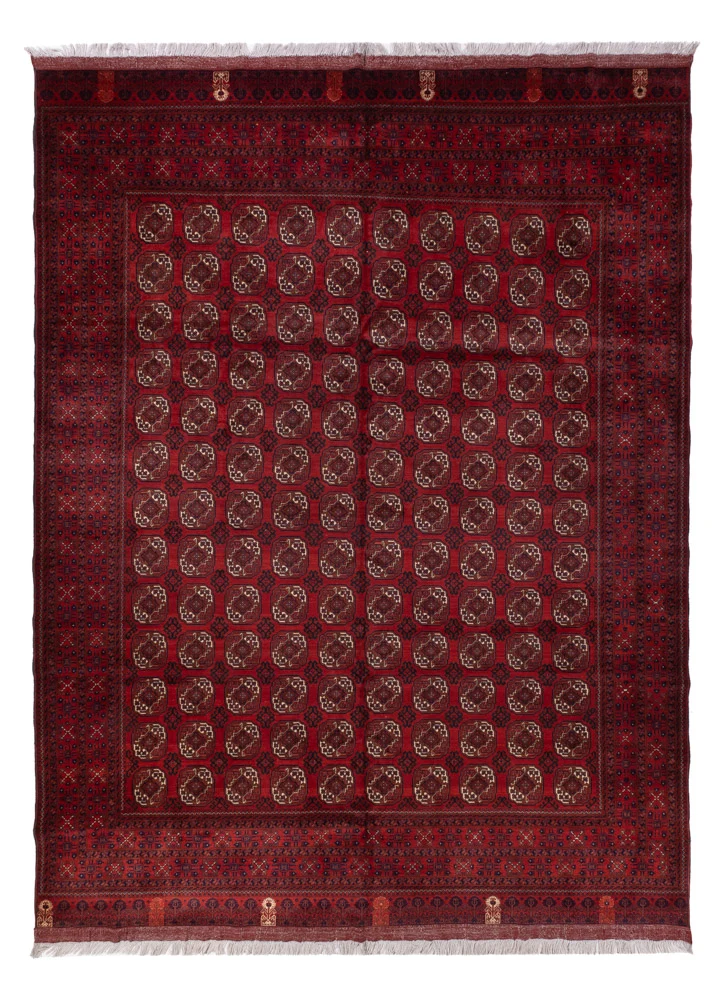 Afghansk teppe - Bukhara - 334 x 252 cm - mørk rød