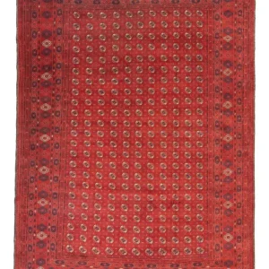 Afghansk teppe - Bukhara - 342 x 243 cm - mørk rød