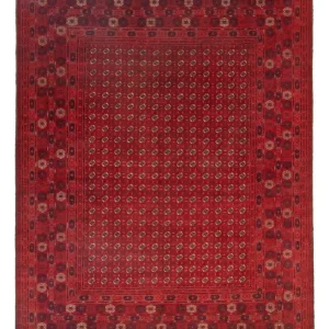 Afghansk teppe - Bukhara - 390 x 292 cm - mørk rød
