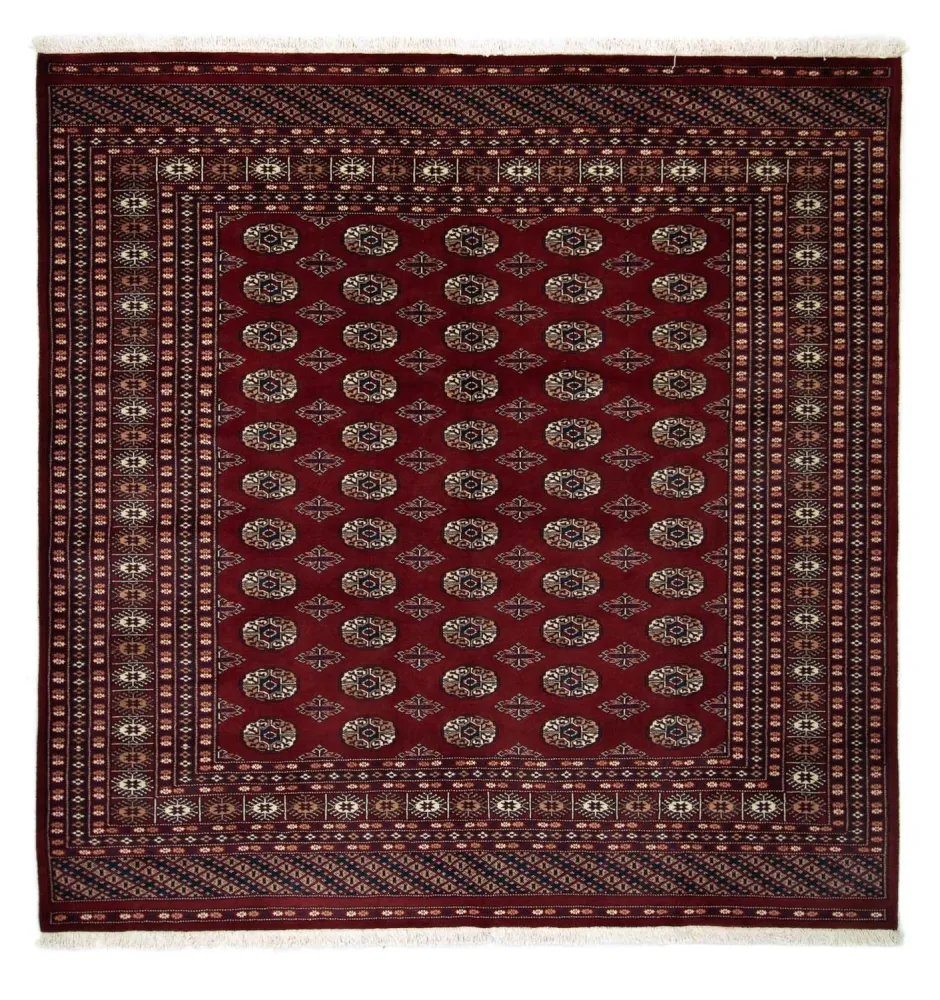 Afghansk teppe - Bukhara square - 207 x 204 cm - rød