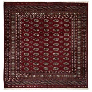 Afghansk teppe - Bukhara square - 207 x 204 cm - rød