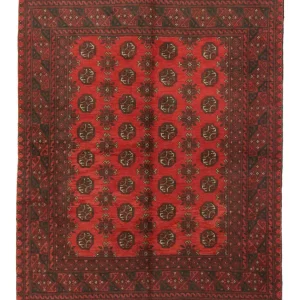 Afghansk teppe - Filpa - 187 x 148 cm - rød