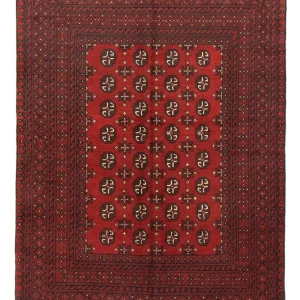 Afghansk teppe - Filpa - 193 x 149 cm - rød