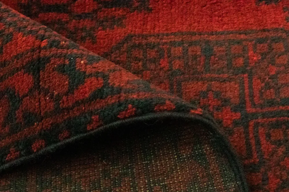 Afghansk teppe - Filpa - 194 x 151 cm - rød