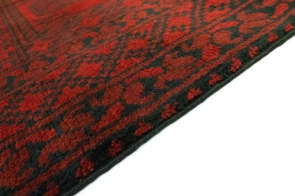 Afghansk teppe - Filpa - 194 x 151 cm - rød