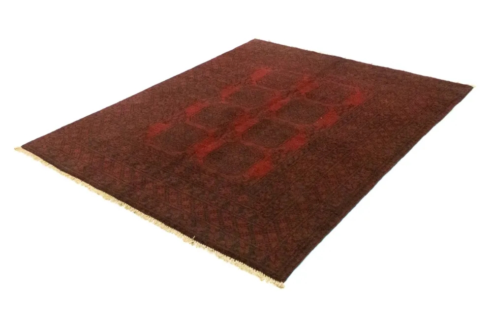 Afghansk teppe - Filpa - 194 x 151 cm - rød