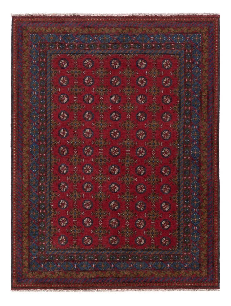 Afghansk teppe - Filpa - 196 x 152 cm - mørk rød