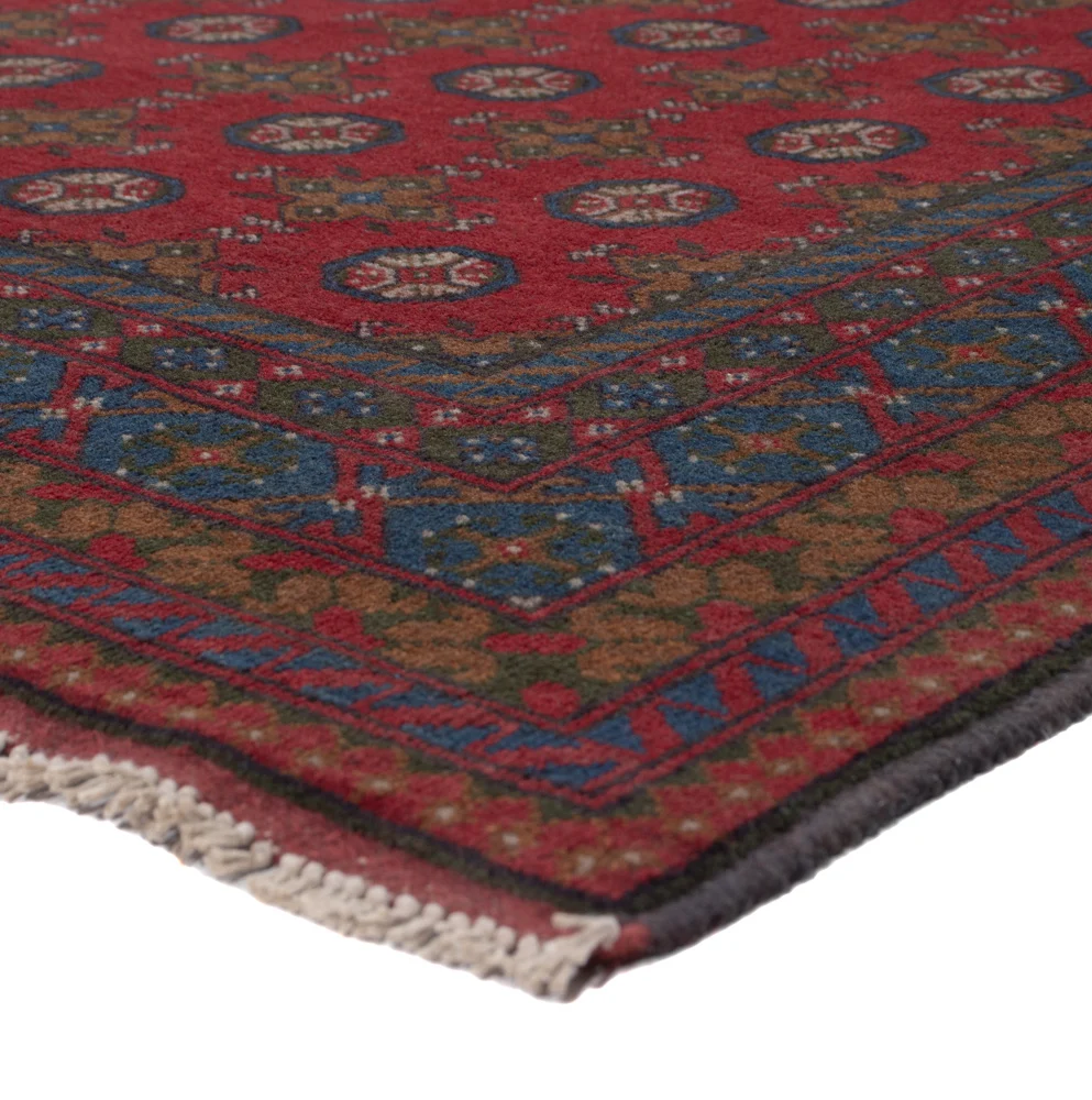 Afghansk teppe - Filpa - 196 x 152 cm - mørk rød