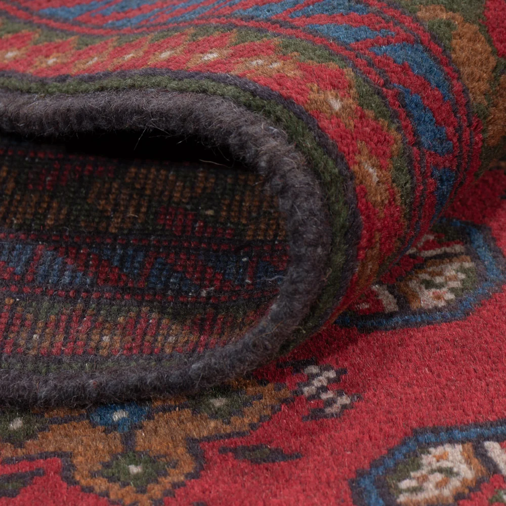 Afghansk teppe - Filpa - 196 x 152 cm - mørk rød