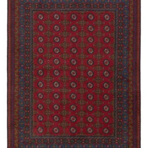 Afghansk teppe - Filpa - 196 x 152 cm - mørk rød