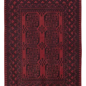 Afghansk teppe - Filpa - 198 x 142 cm - mørk rød