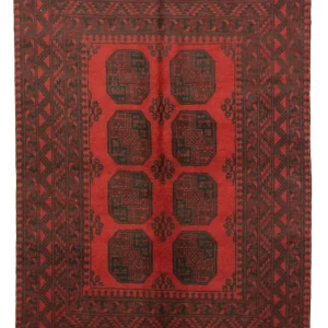 Afghansk teppe - Filpa - 200 x 146 cm - rød