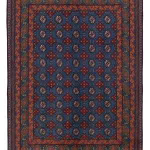 Afghansk teppe - Filpa - 201 x 150 cm - mørkeblå