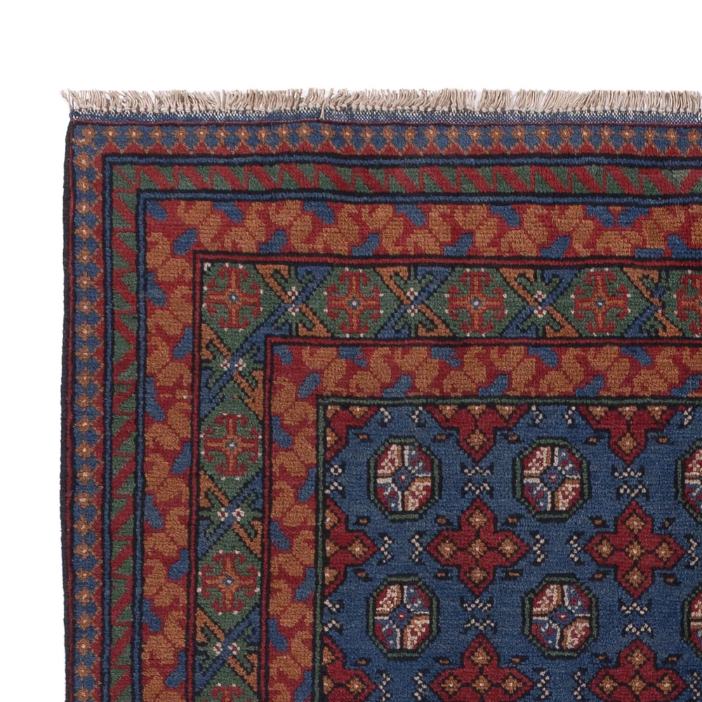 Afghansk teppe - Filpa - 201 x 150 cm - mørkeblå