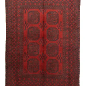 Afghansk teppe - Filpa - 203 x 147 cm - rød