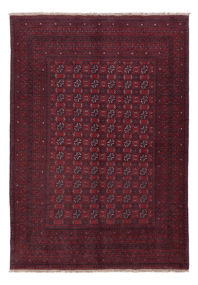 Afghansk teppe - Filpa - 238 x 166 cm - mørk rød
