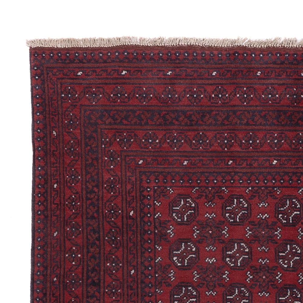 Afghansk teppe - Filpa - 238 x 166 cm - mørk rød