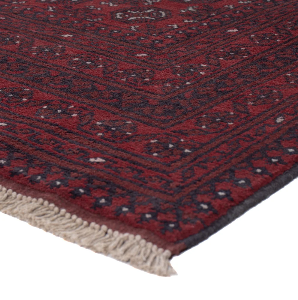 Afghansk teppe - Filpa - 238 x 166 cm - mørk rød
