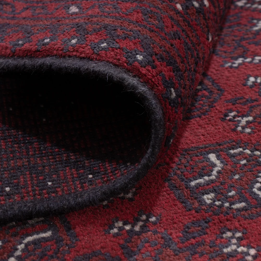 Afghansk teppe - Filpa - 238 x 166 cm - mørk rød