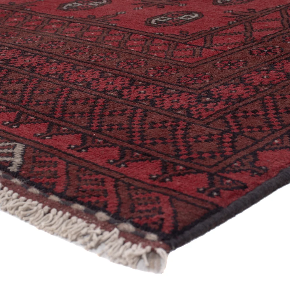 Afghansk teppe - Filpa - 242 x 164 cm - mørk rød