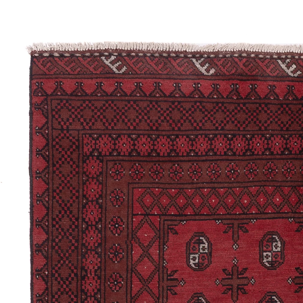 Afghansk teppe - Filpa - 242 x 164 cm - mørk rød