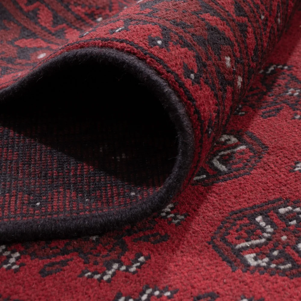 Afghansk teppe - Filpa - 283 x 202 cm - mørk rød