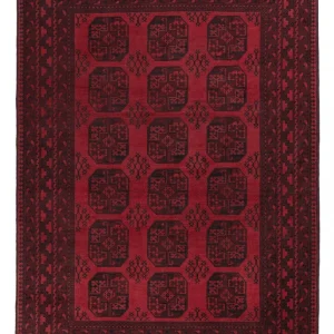 Afghansk teppe - Filpa - 288 x 197 cm - mørk rød
