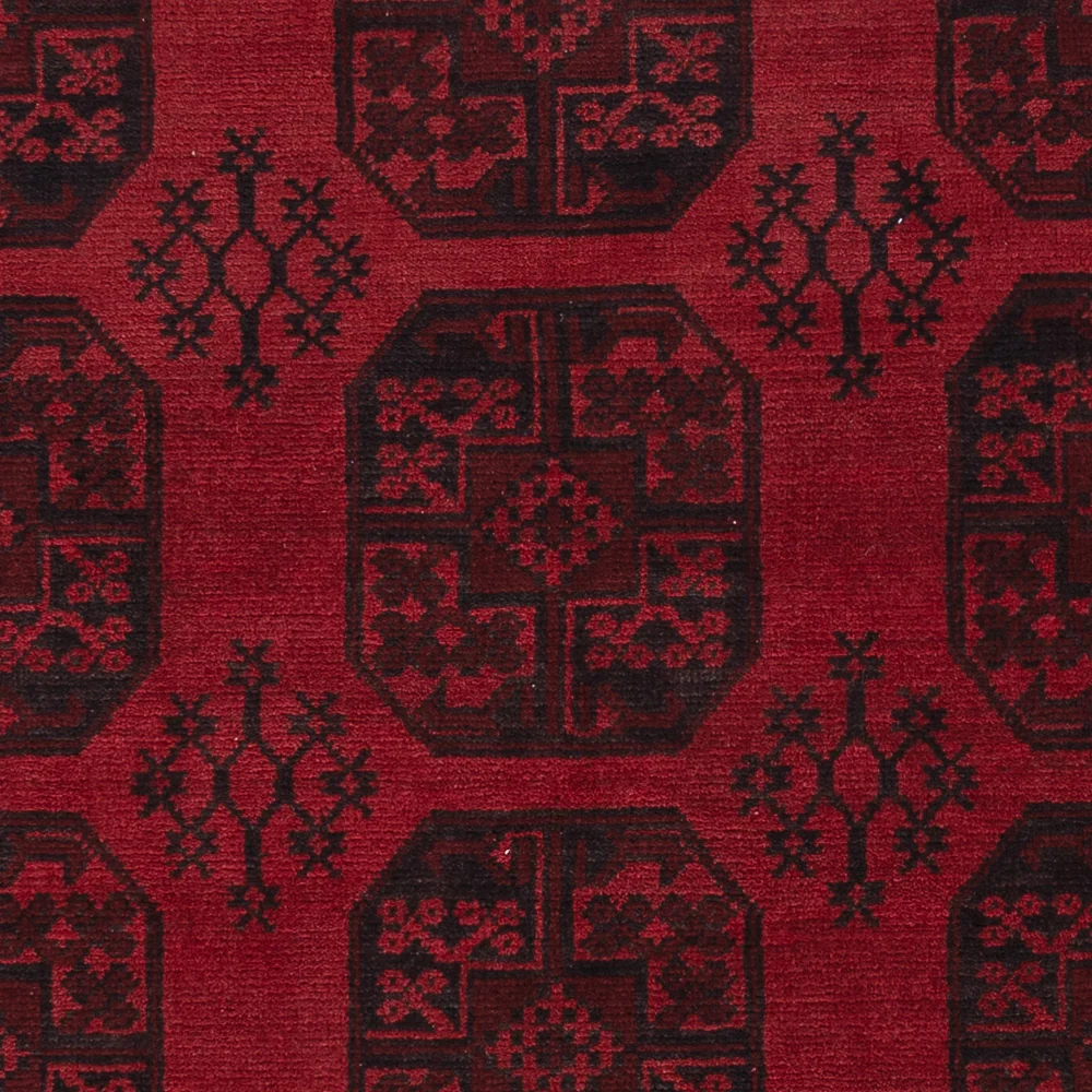 Afghansk teppe - Filpa - 288 x 197 cm - mørk rød